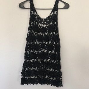 Crochet black tank